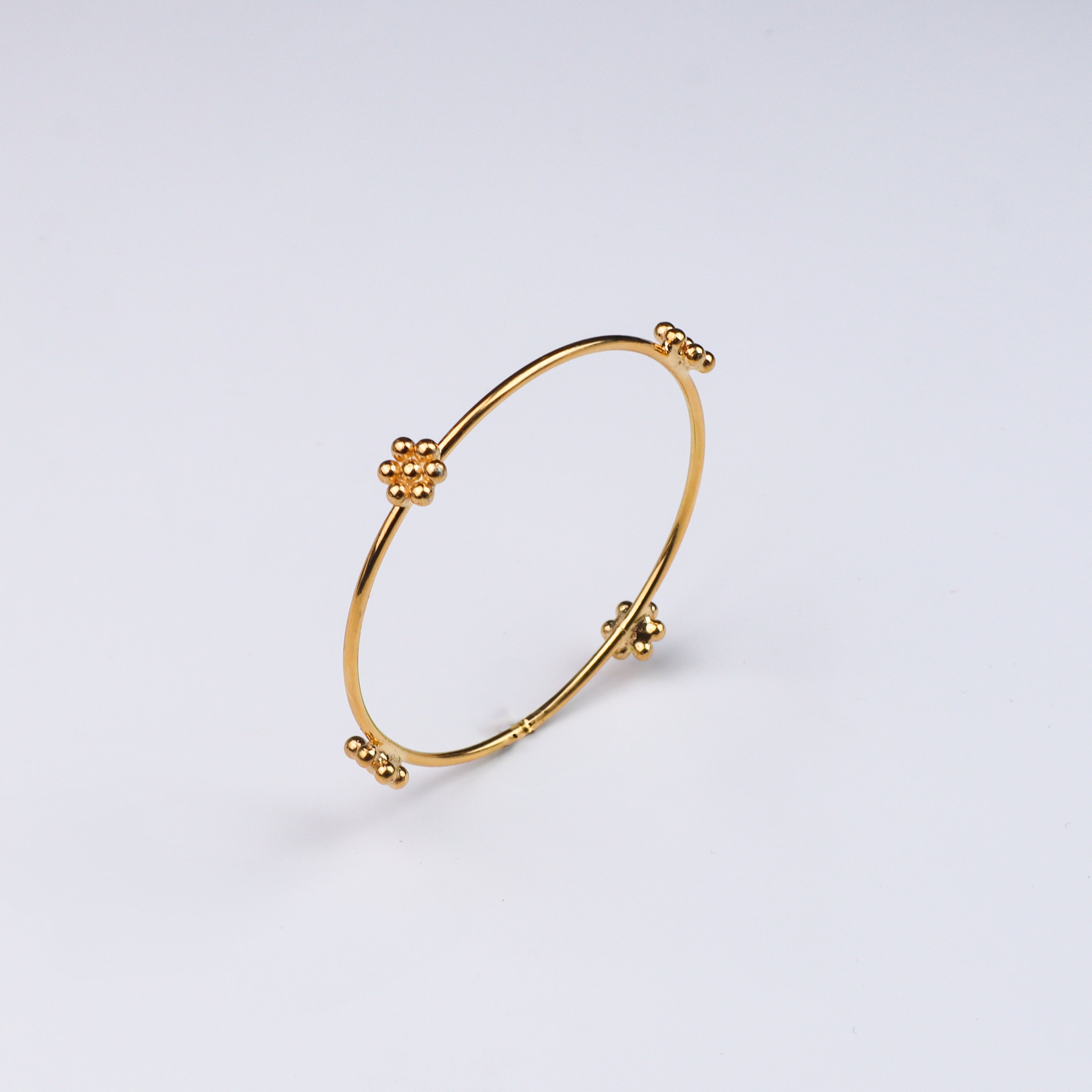 Silver Kudi Bangle Gold Plated
