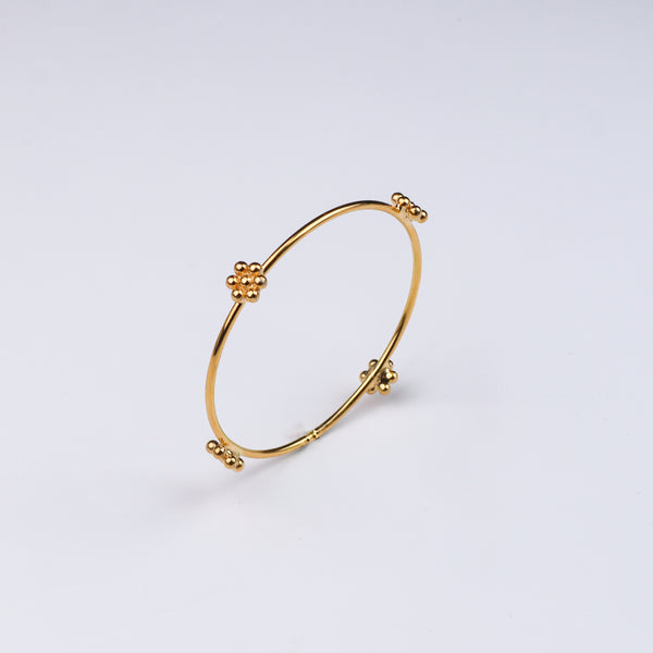 Silver Kudi Bangle Gold Plated