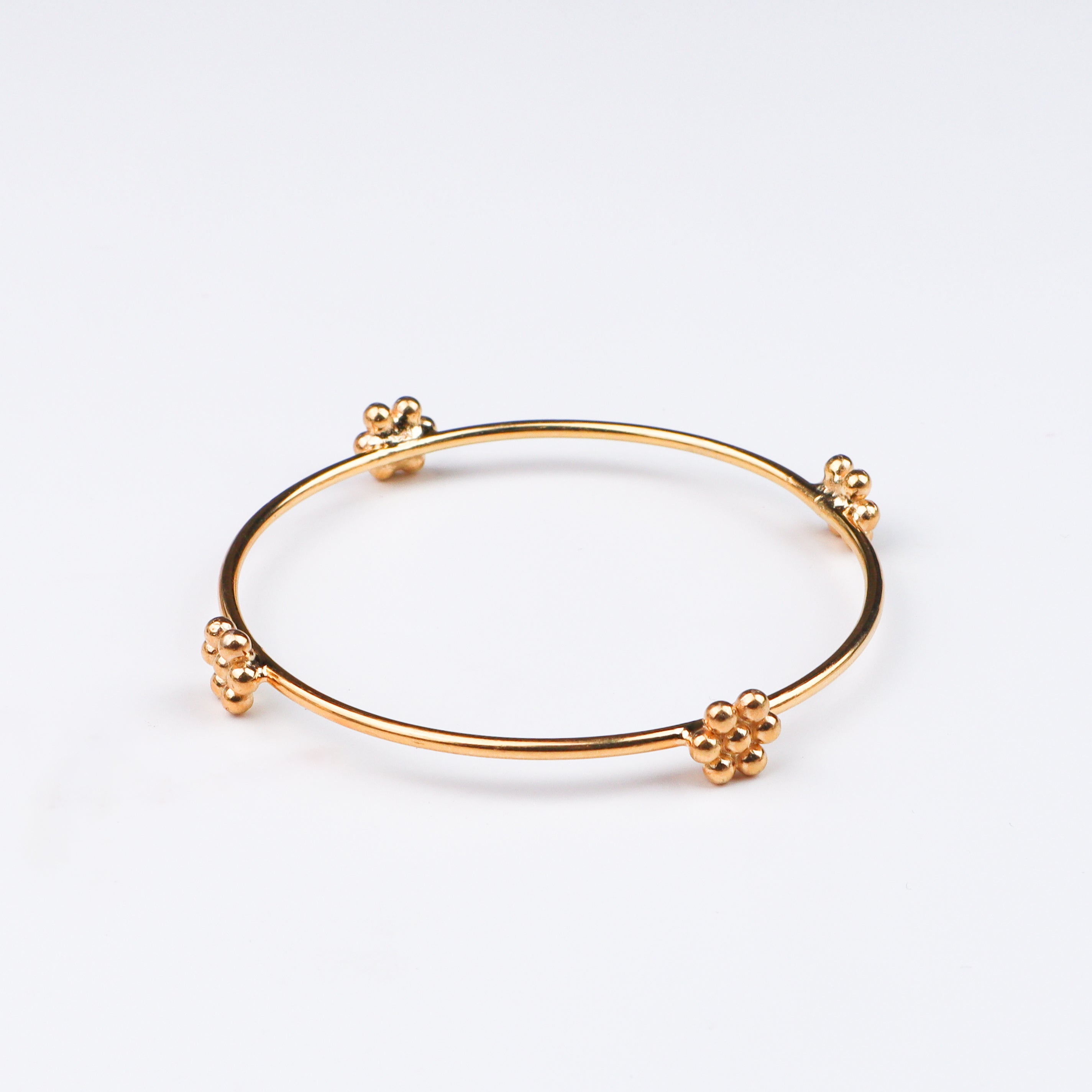 Silver Kudi Bangle Gold Plated
