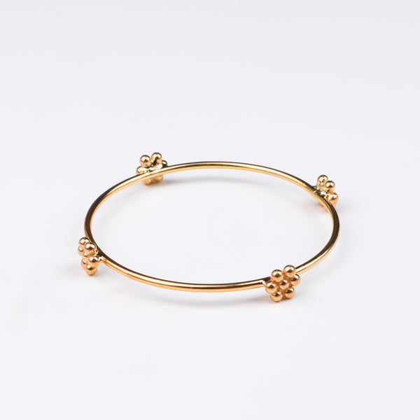 Silver Kudi Bangle Gold Plated