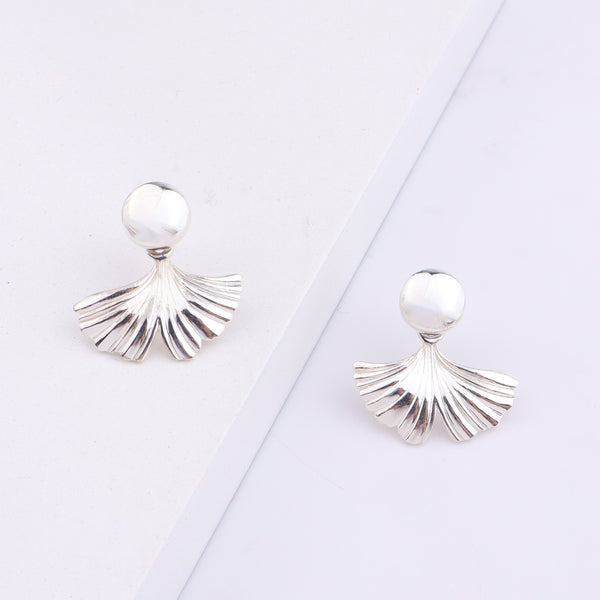 Ginkgo Leaf Jacket Earring