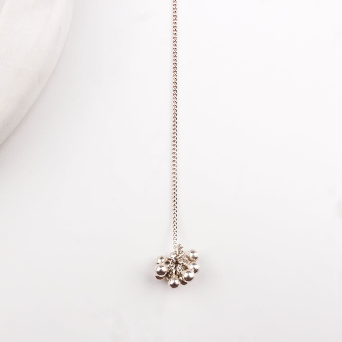Silver Ghungroo Bunch Earcuff Plain Clip-on