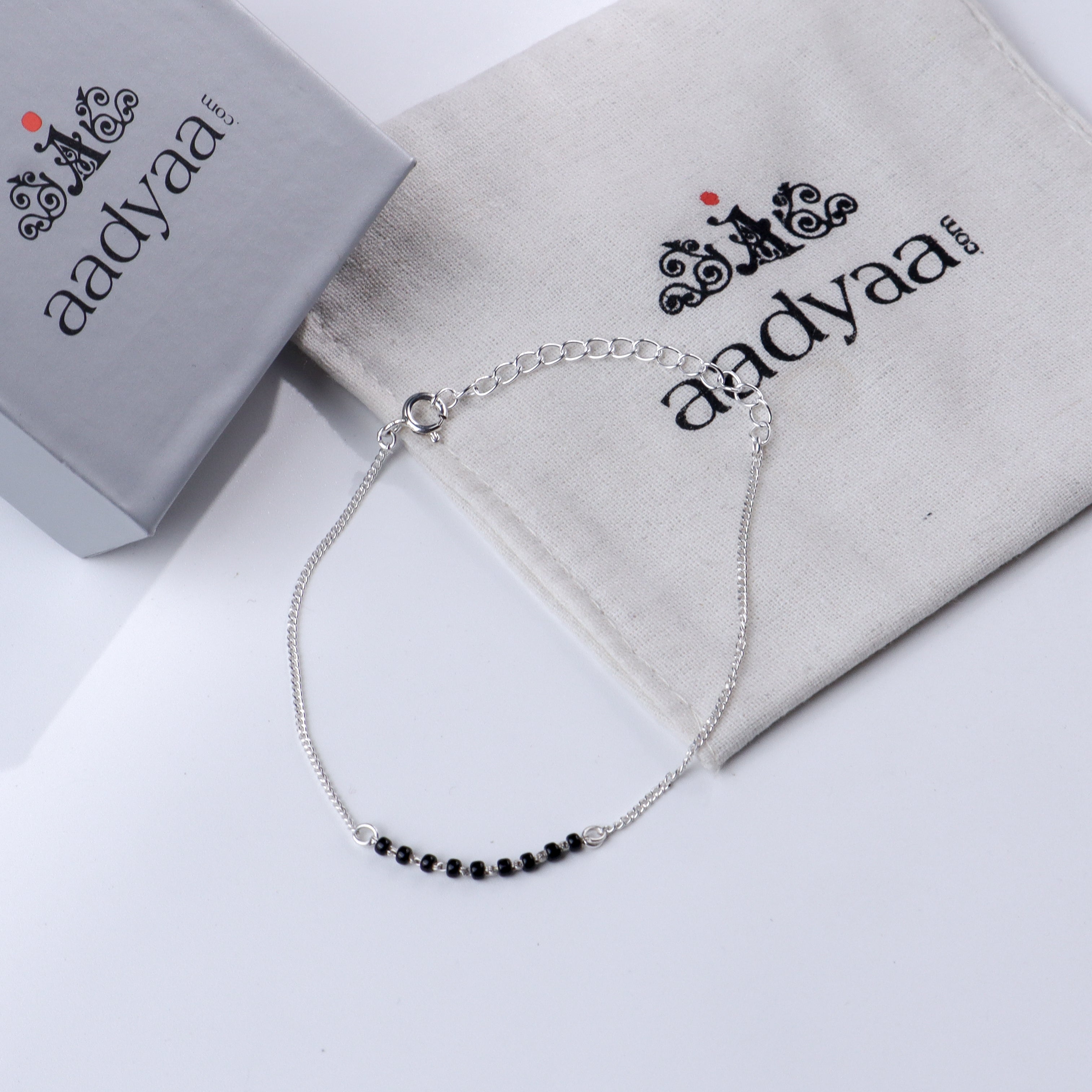 Classic Silver Chain Mangalsutra Bracelet