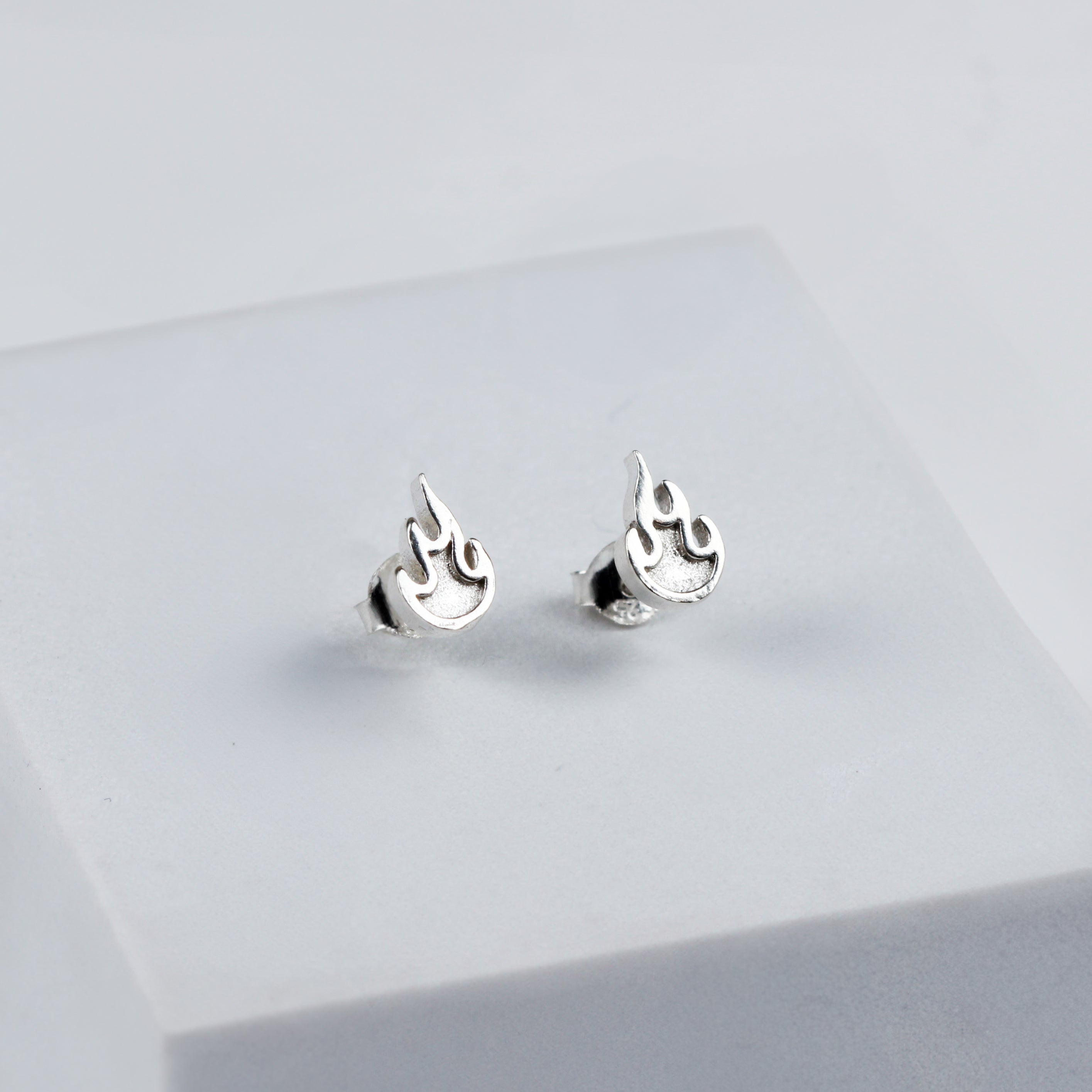 Silver Flame Stud