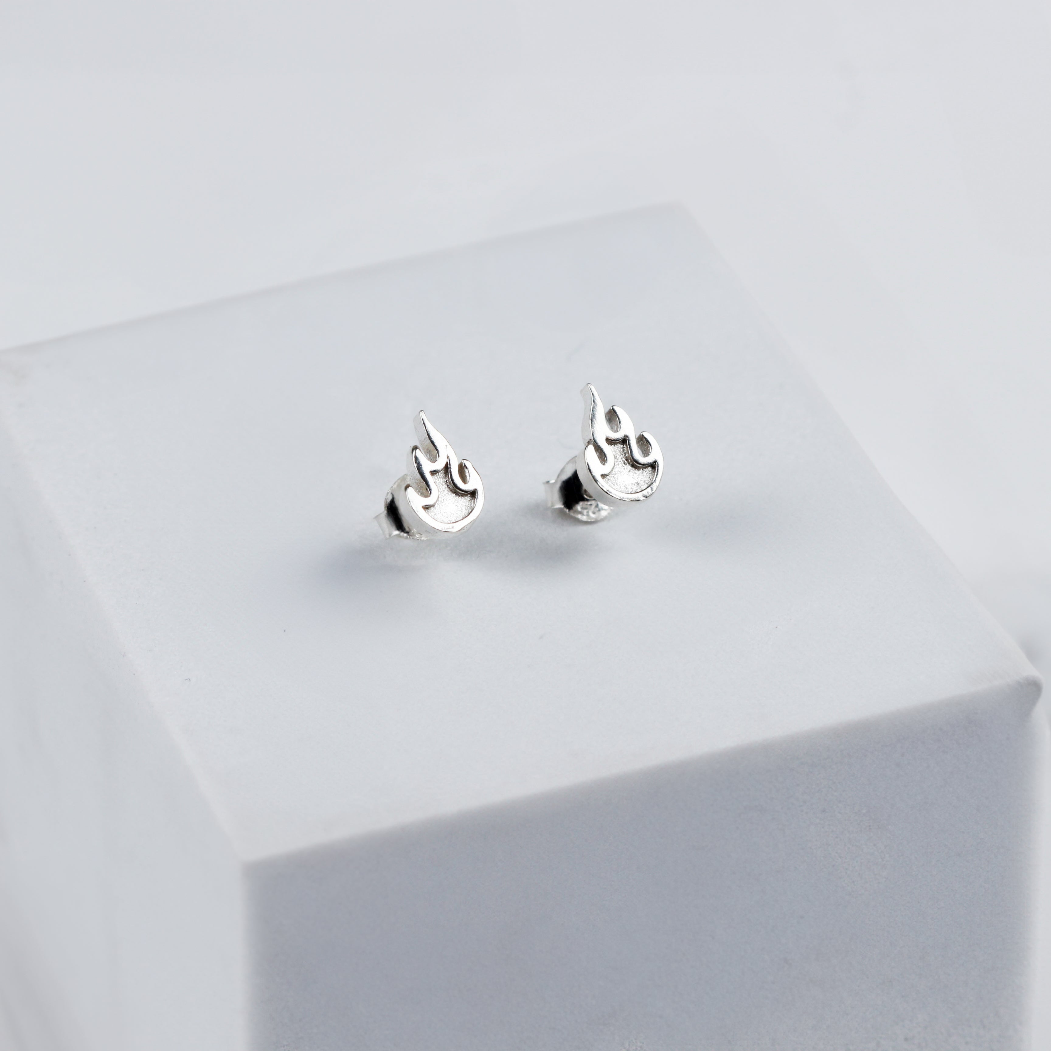 Silver Flame Stud