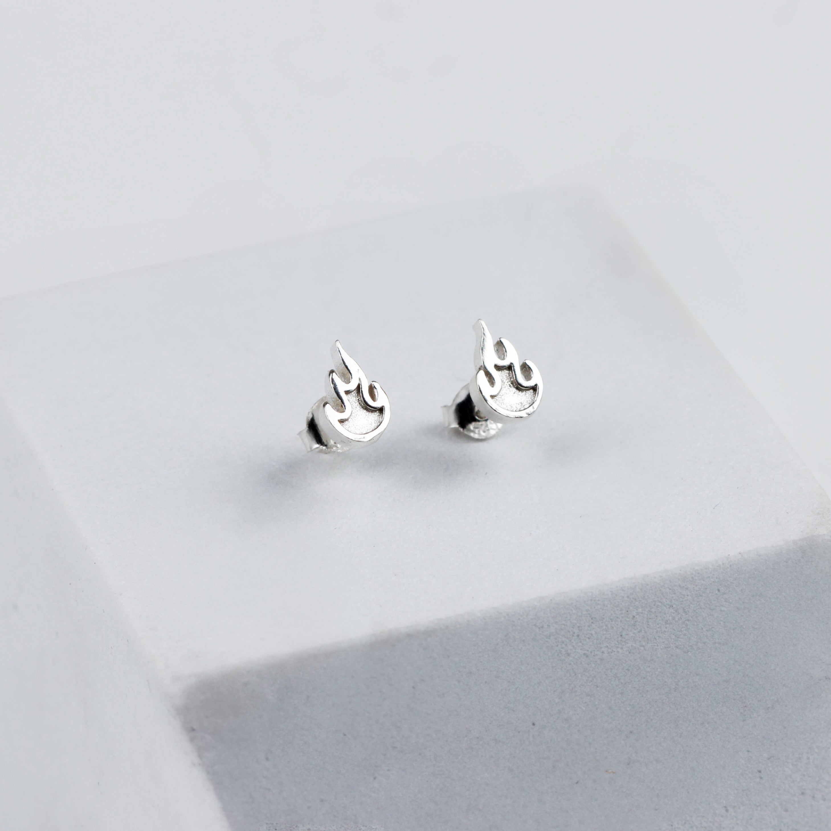 Silver Flame Stud