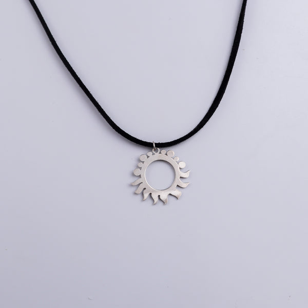 Silver Sun Necklace for Men