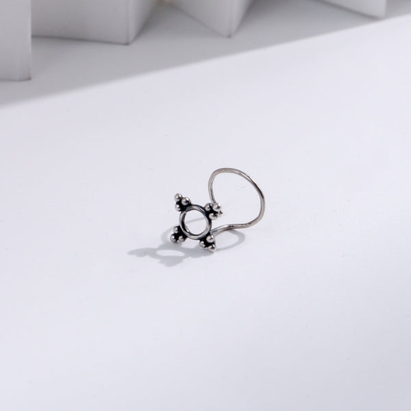 Minimal silver nose pin for women, pierced jewelry, Aadyaa