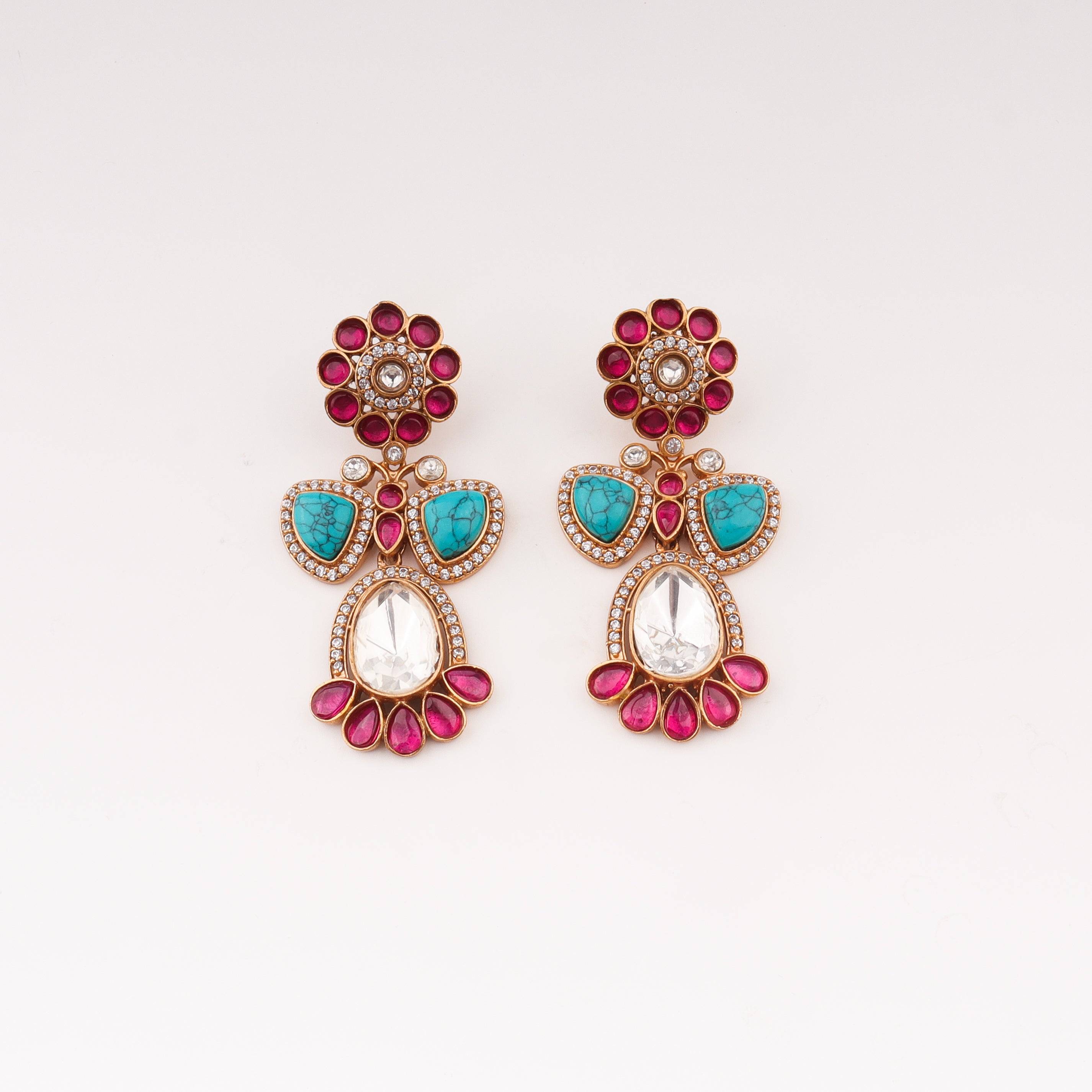 Close-up of 22K Gold-Plated Fashion Set showcasing intricate detailing, fine craftsmanship, and rich 22K gold plating
