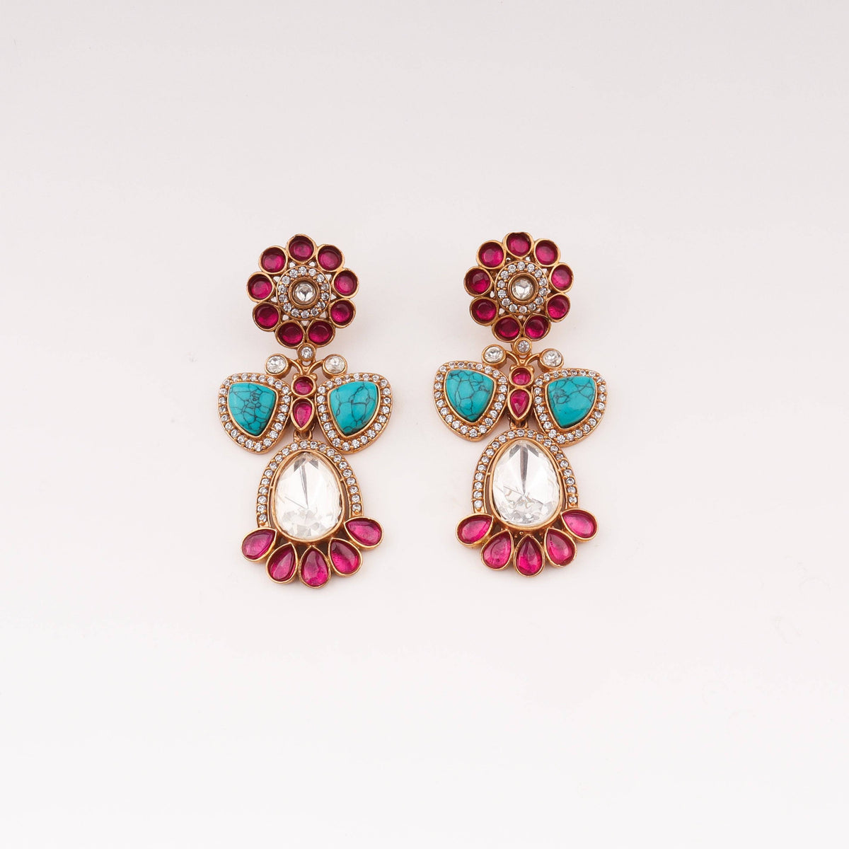 Close-up of 22K Gold-Plated Fashion Set showcasing intricate detailing, fine craftsmanship, and rich 22K gold plating