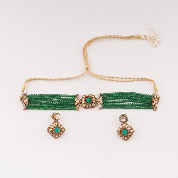 22K Gold Plated Fashion Set front view featuring an elegant coordinated design and premium 22K gold-plated finish