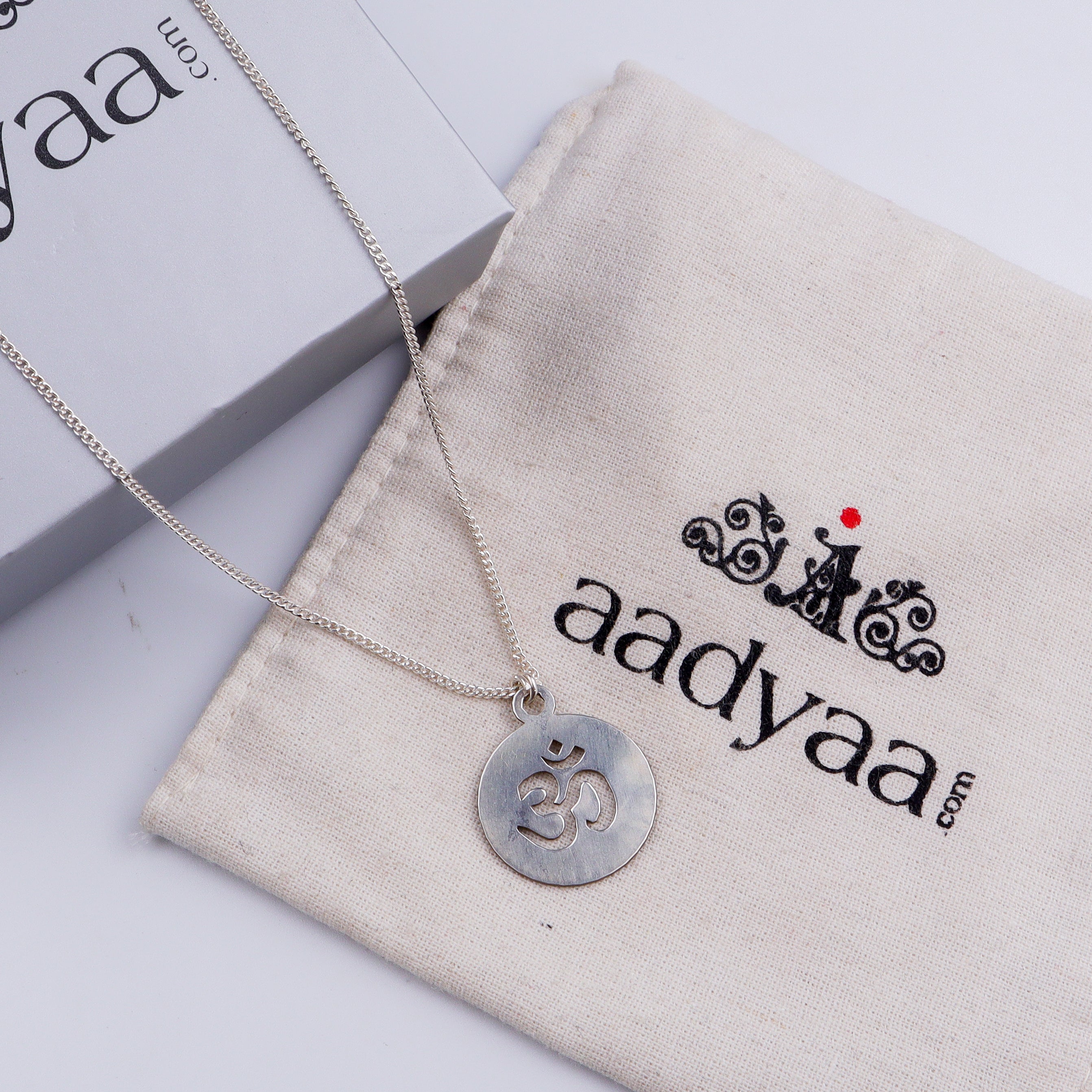Om Pendant with Silver Chain for Men