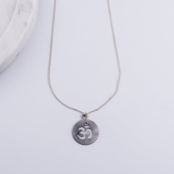 Om Pendant with Silver Chain for Men