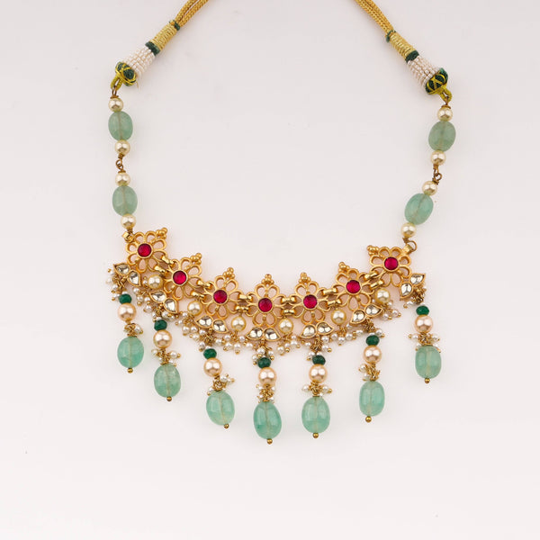 Close-up of 22K Gold-Plated Fashion Set showcasing intricate detailing, fine craftsmanship, and rich 22K gold plating
