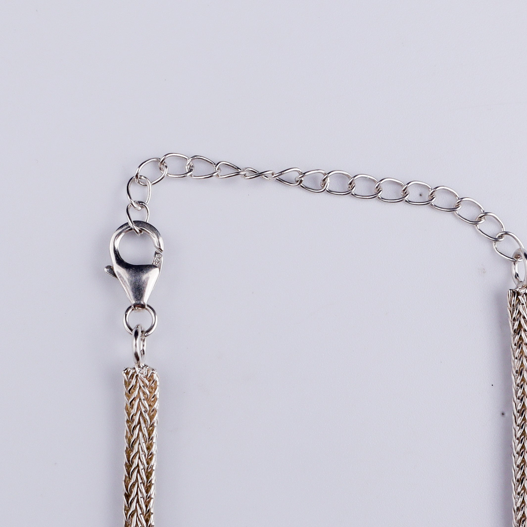 Polki Choker Silver Necklace (Moissanite)