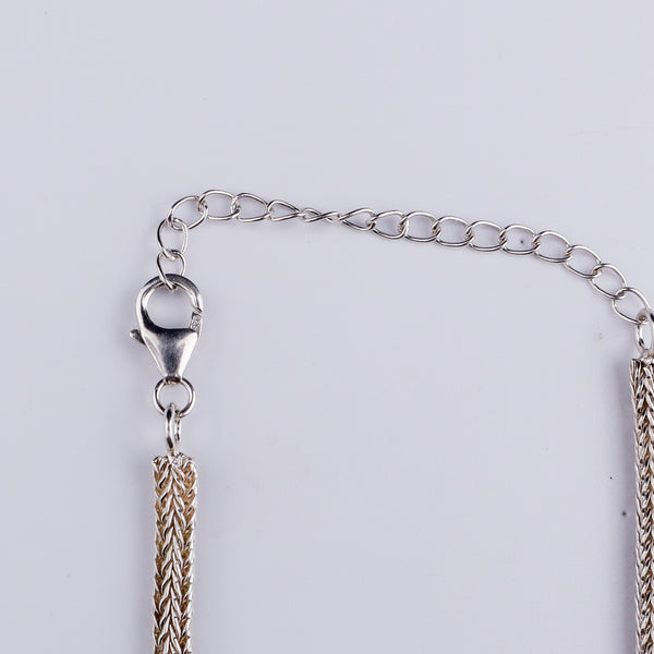 Polki Choker Silver Necklace (Moissanite)
