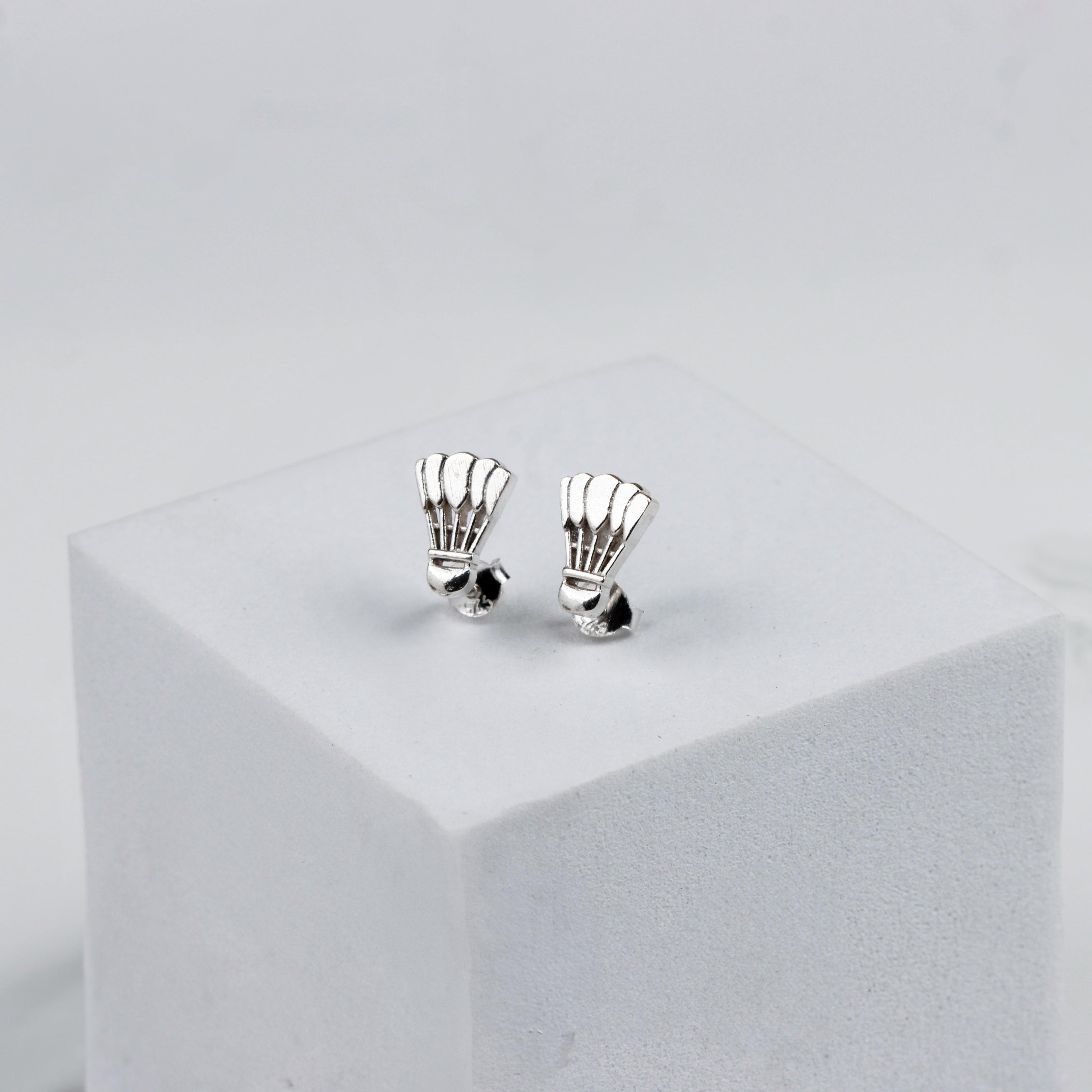 Silver Shuttlecock Stud | 92.5 Silver