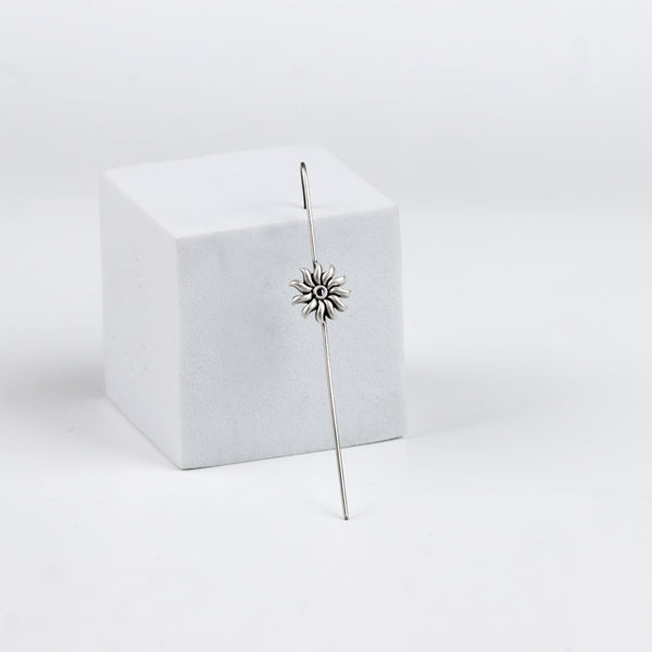 Silver Sun Motif Single Earcuff