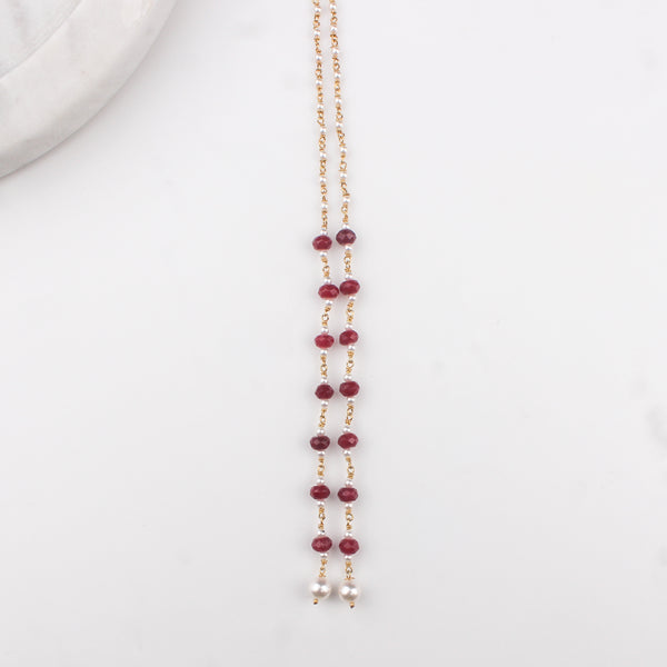Garnet Mundavali | 92.5 Silver | 22K Gold Plated