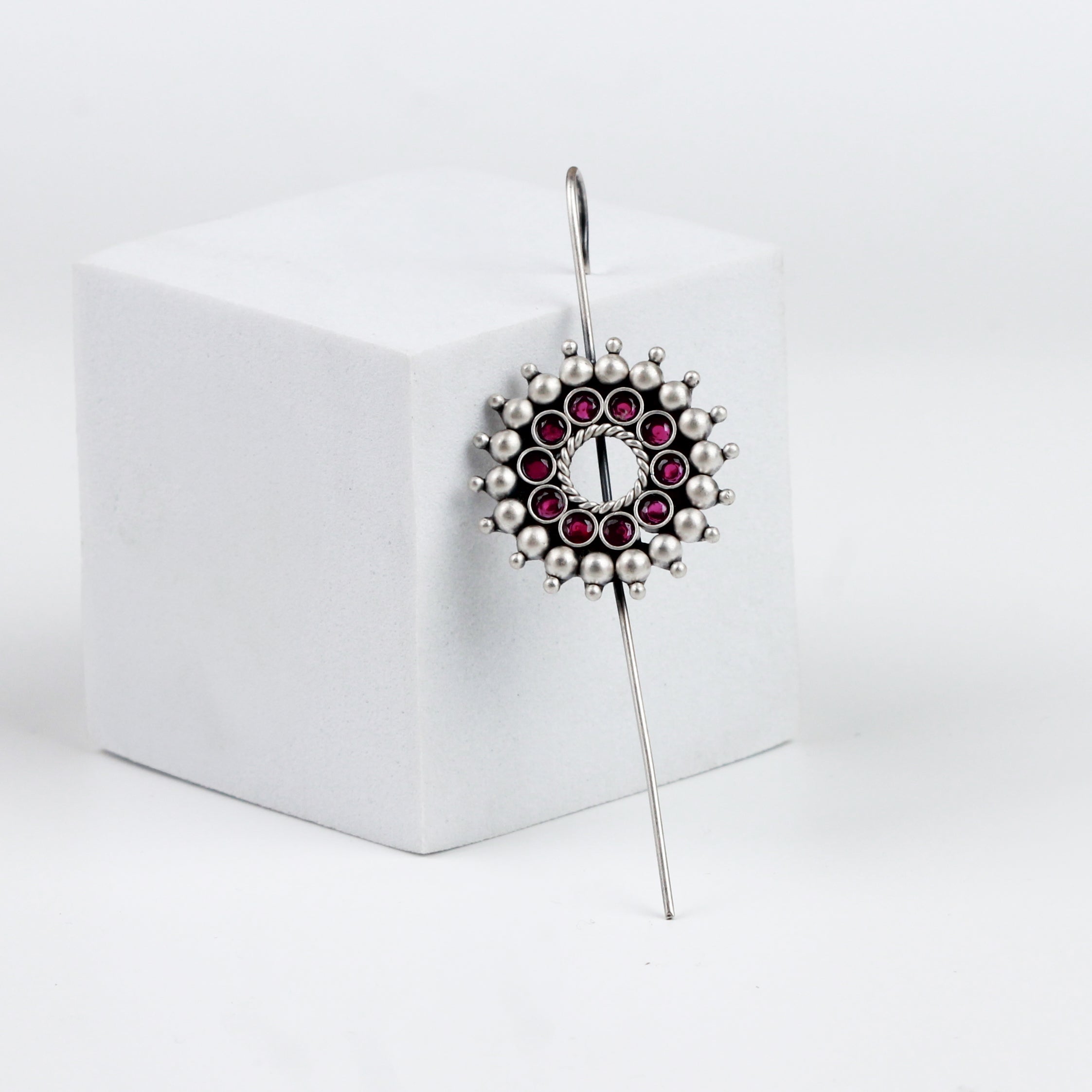 Pink Karwar Motif Single Earrcuff