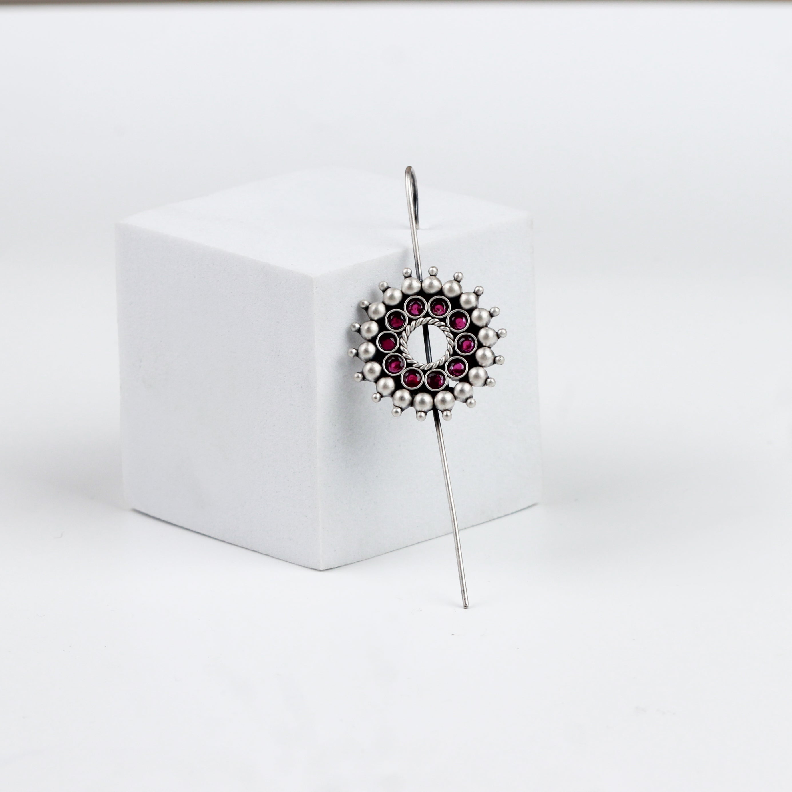 Pink Karwar Motif Single Earrcuff