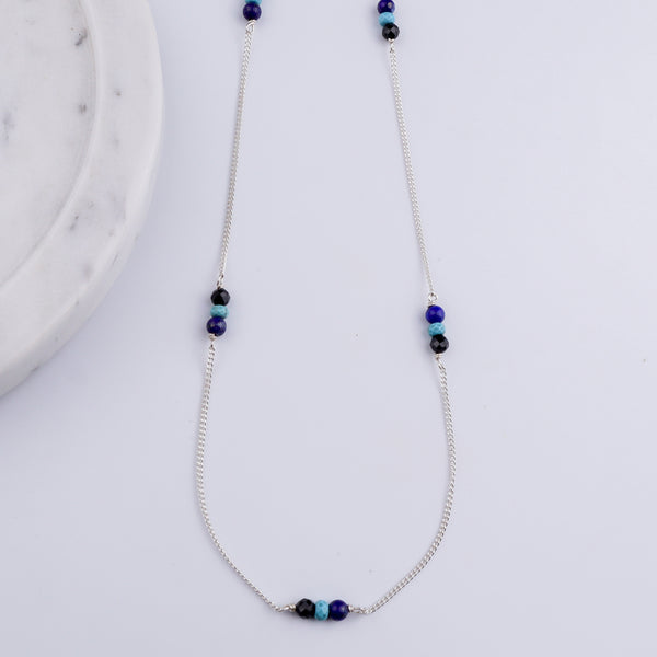 Silver Chain Necklace (Evil Eye)