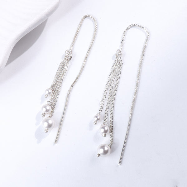 Sui Dhaaga Pearl Drop Earrings silver jewelry