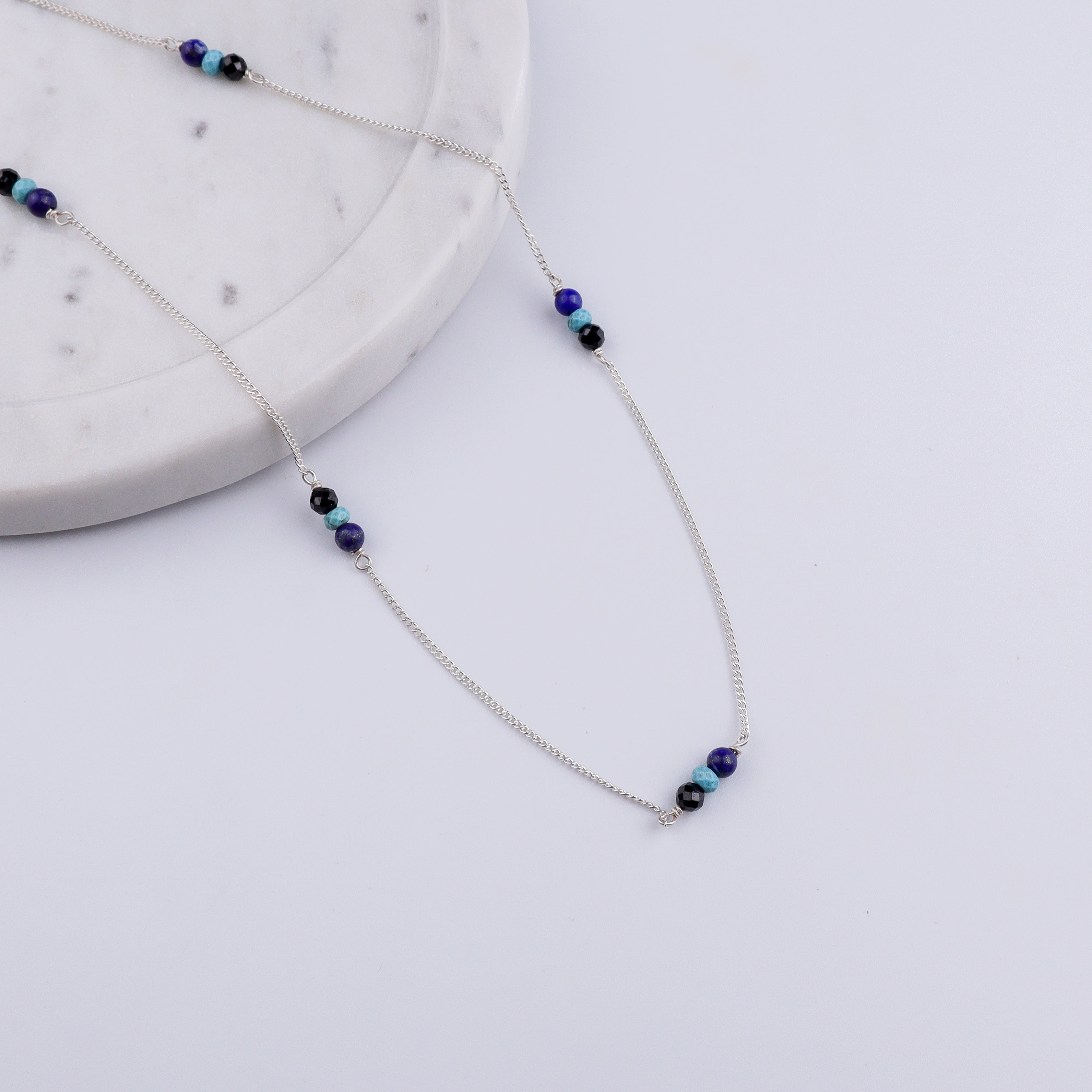 Silver Chain Necklace (Evil Eye)