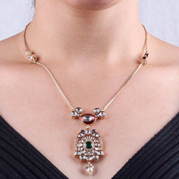 Model wearing 22K gold-plated fashion Set for a sophisticated and elegant jewelry look