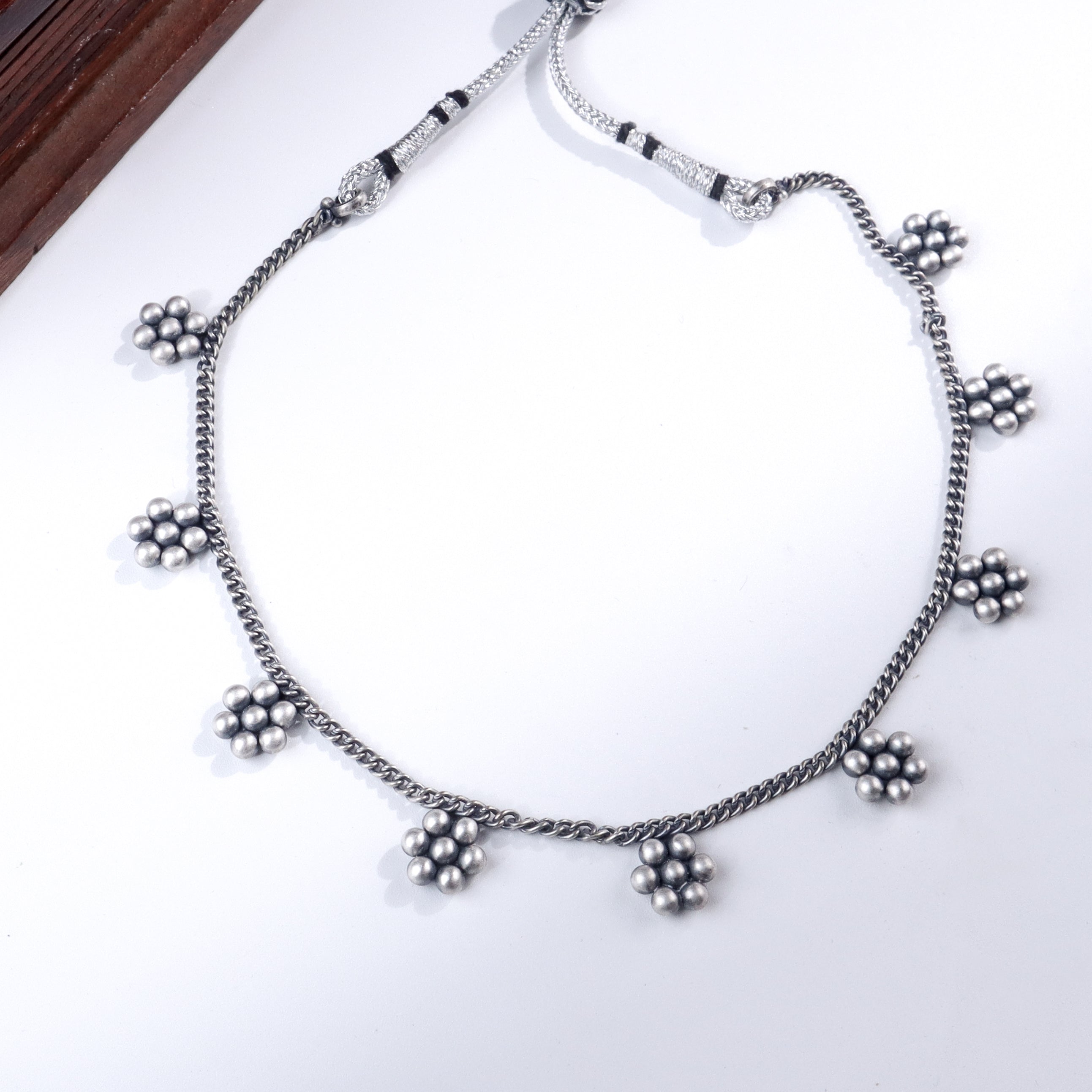 Kudi Chain Choker 9 Motif silver necklace for women