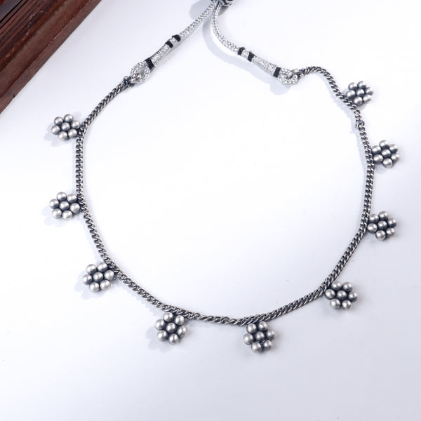 Kudi Chain Choker 9 Motif silver necklace for women