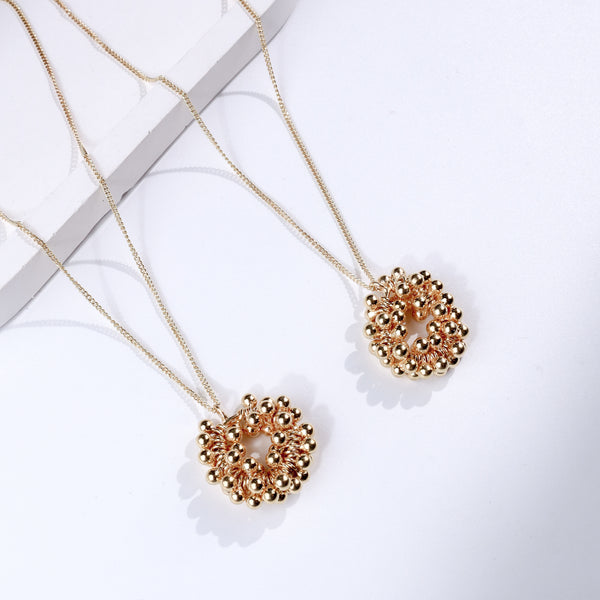 Gold-Plated Ghungroo Dejhoor Sterling Silver Necklace