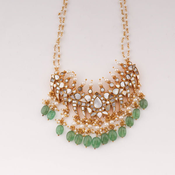 Close-up of 22K Gold-Plated Fashion Set showcasing intricate detailing, fine craftsmanship, and rich 22K gold plating