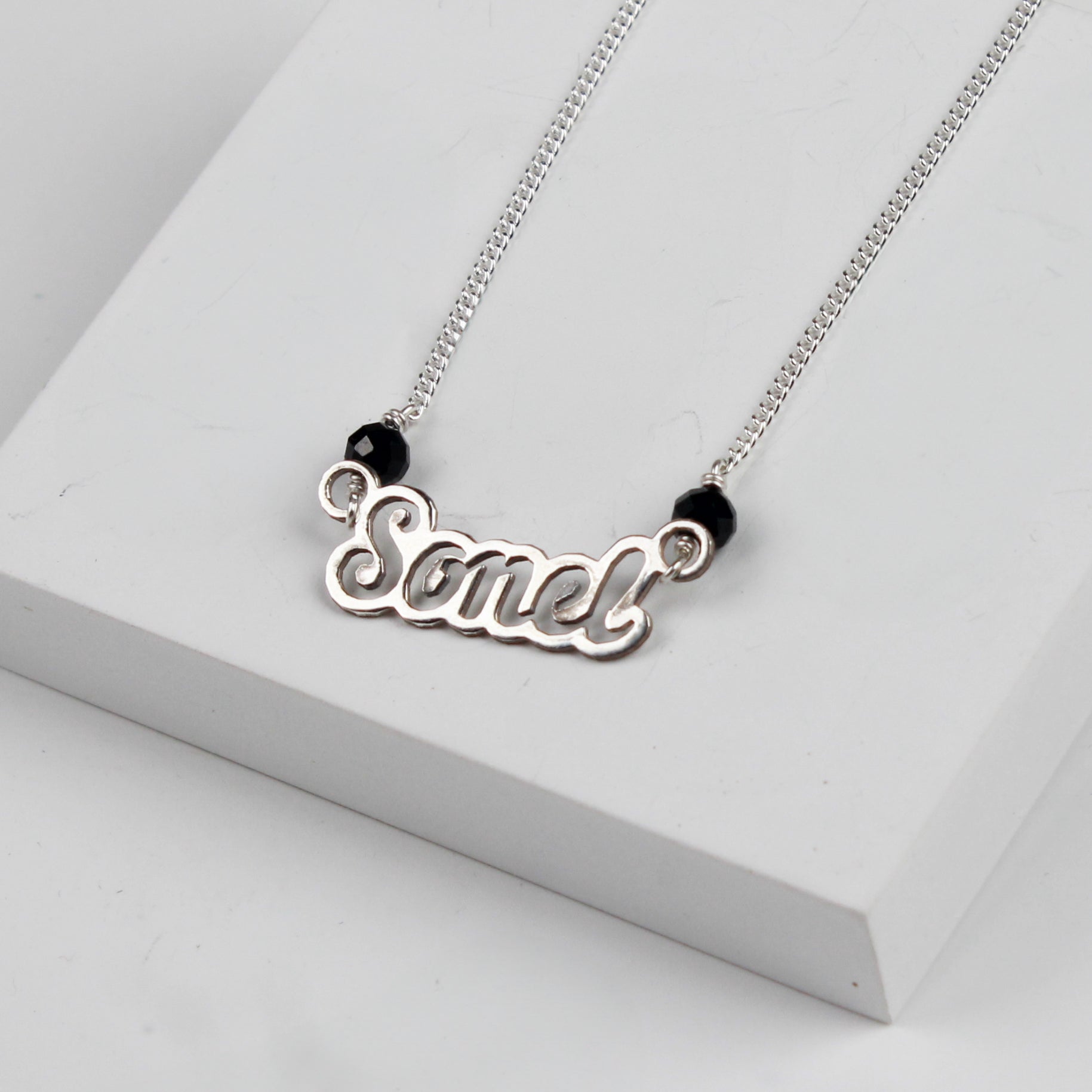 Custom Silver Akshar Lasercut Creation (Without chain)