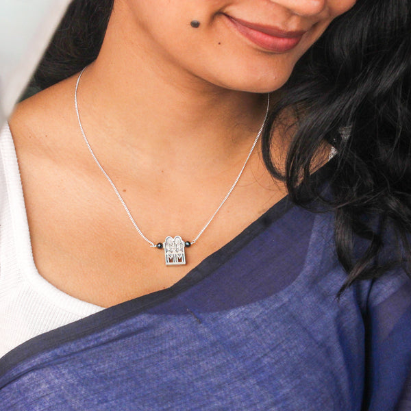 Traditional sterling silver Taali chain mangalsutra