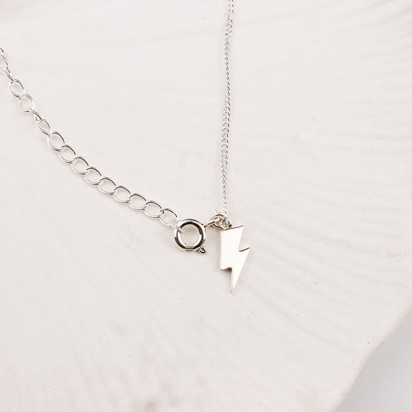 92.5 sterling silver chain anklet with storm charm