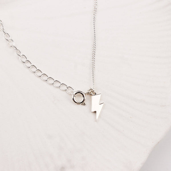 92.5 sterling silver chain anklet with storm charm