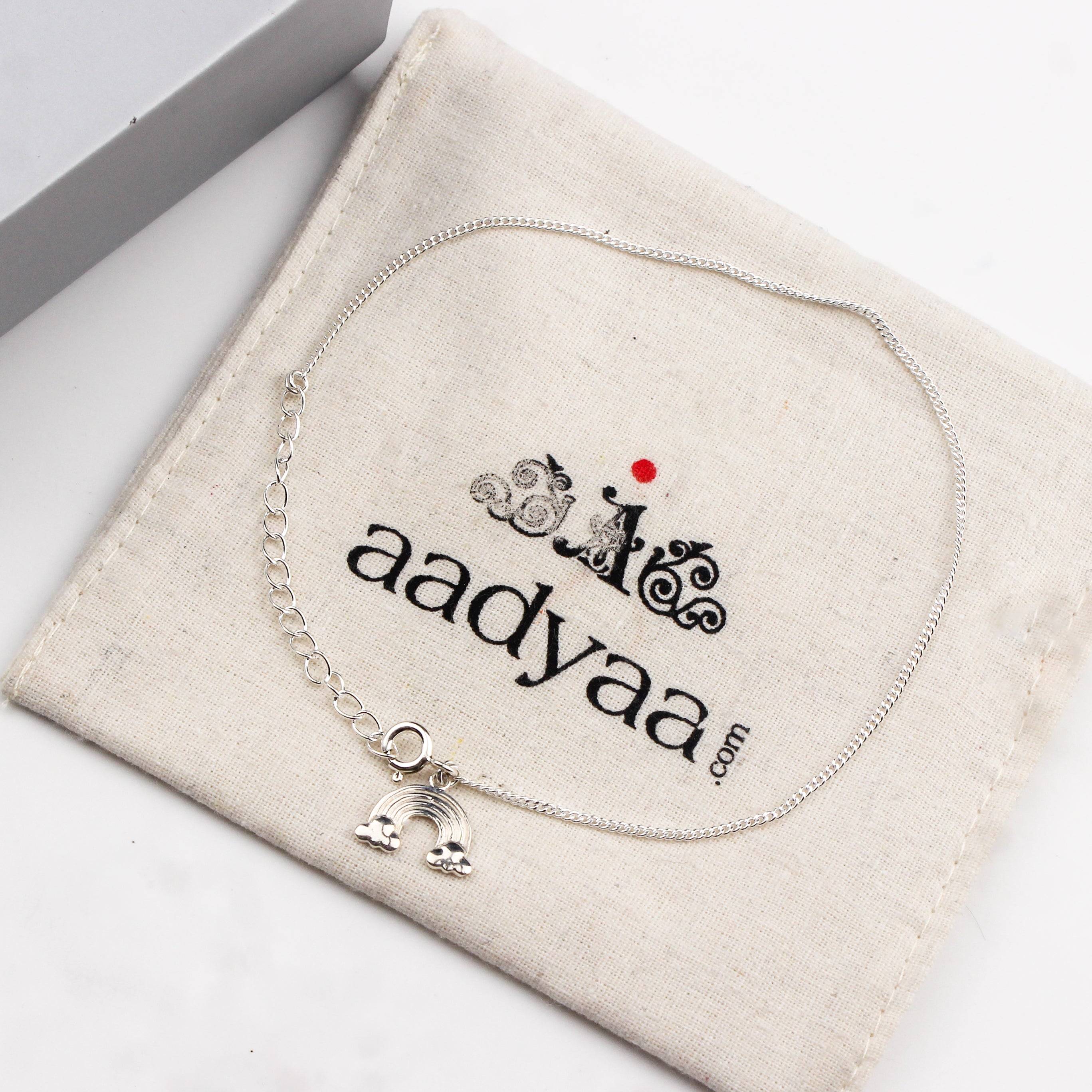 92.5 sterling silver chain anklet with starfish charm