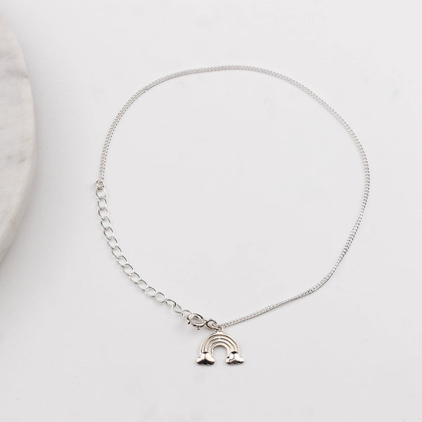 Coastal-inspired starfish charm silver anklet