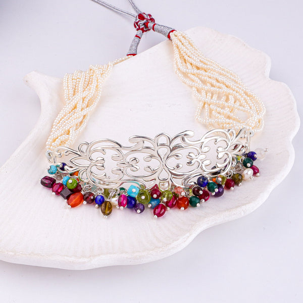 Nakshi Choker Necklace | 92.5 Sterling Silver