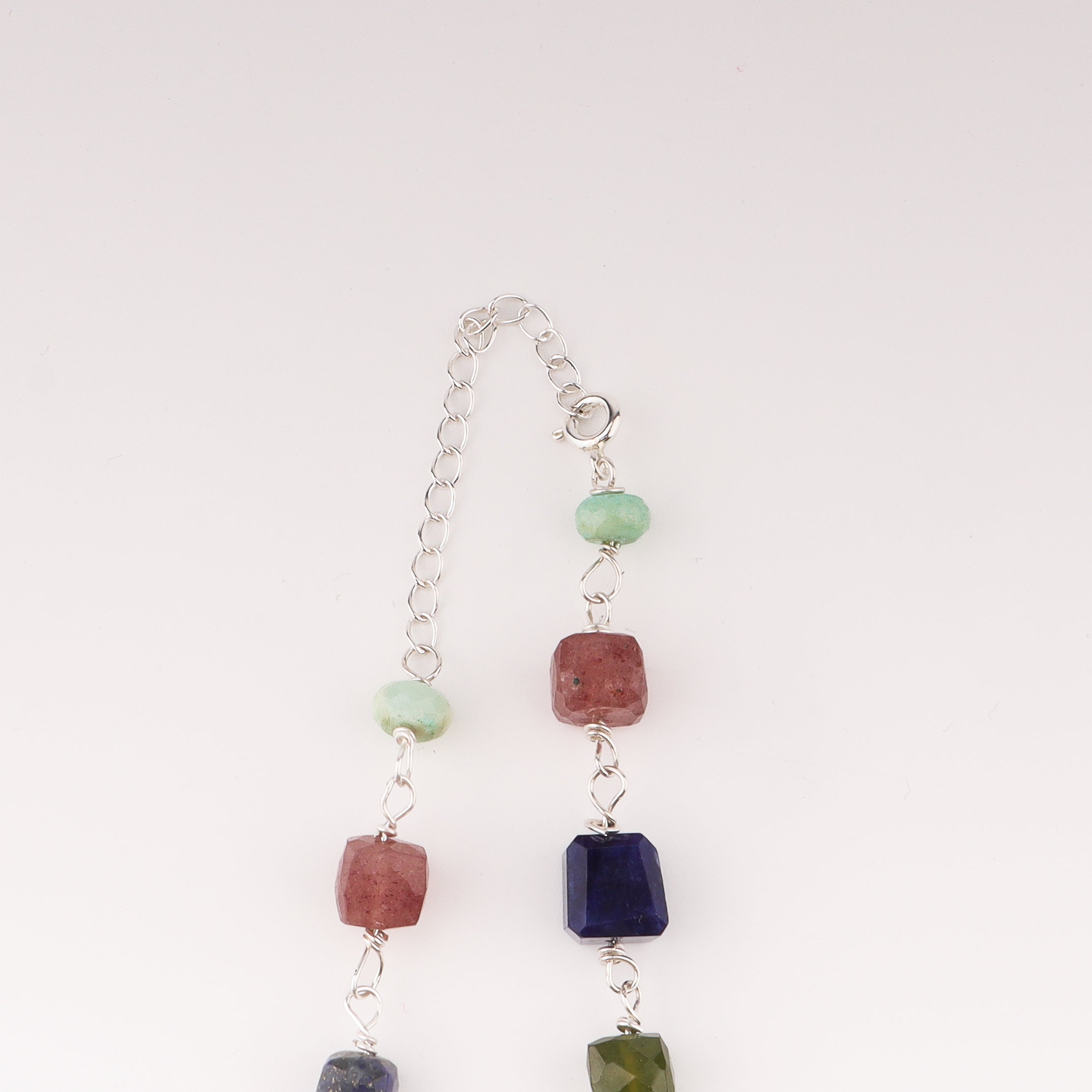 Multicolour ganthan necklace with flower pendant