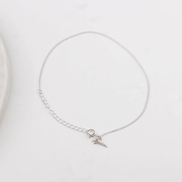 Dreamy celestial shooting star silver anklet