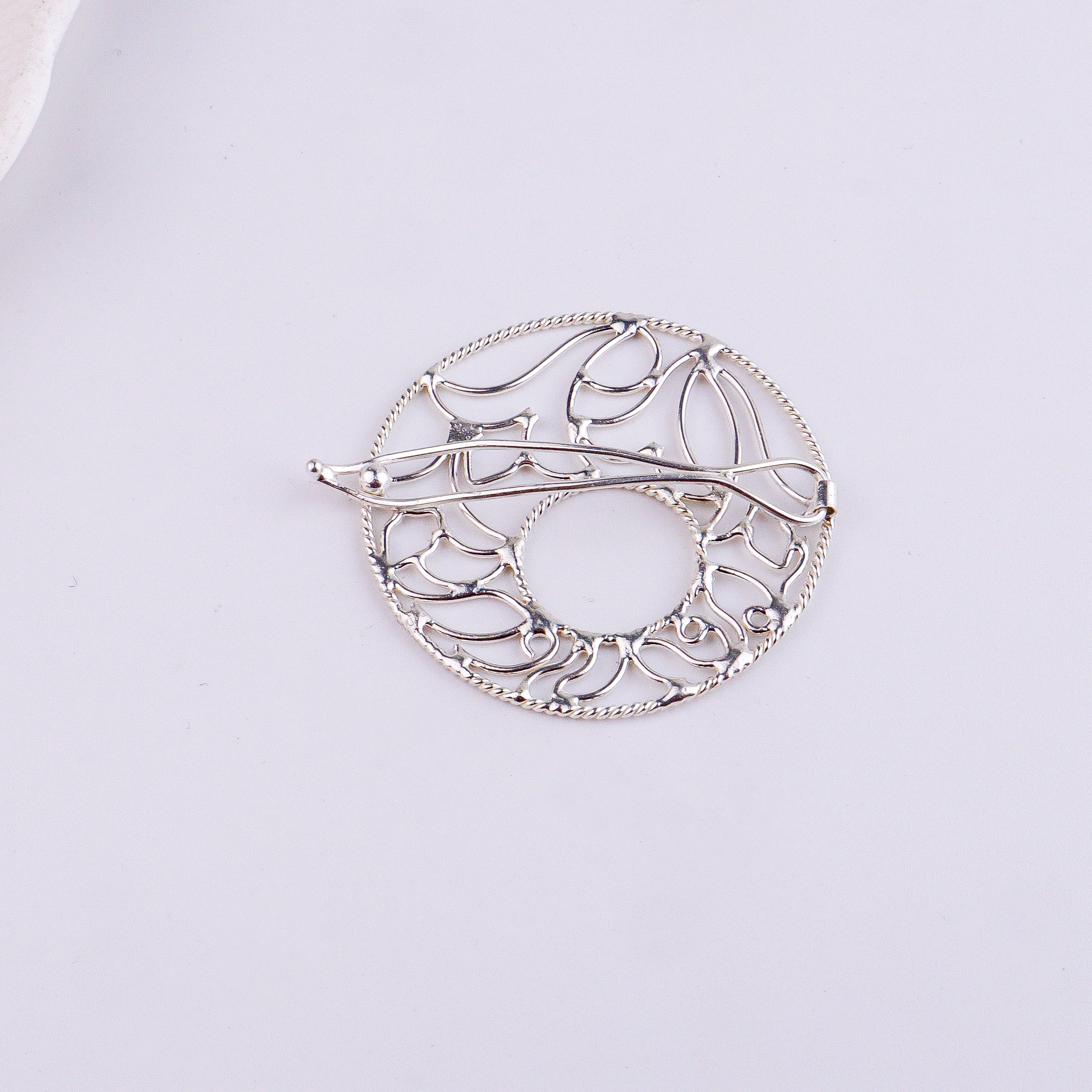 Filigree Circle Hairpin | 92.5 Sterling Silver