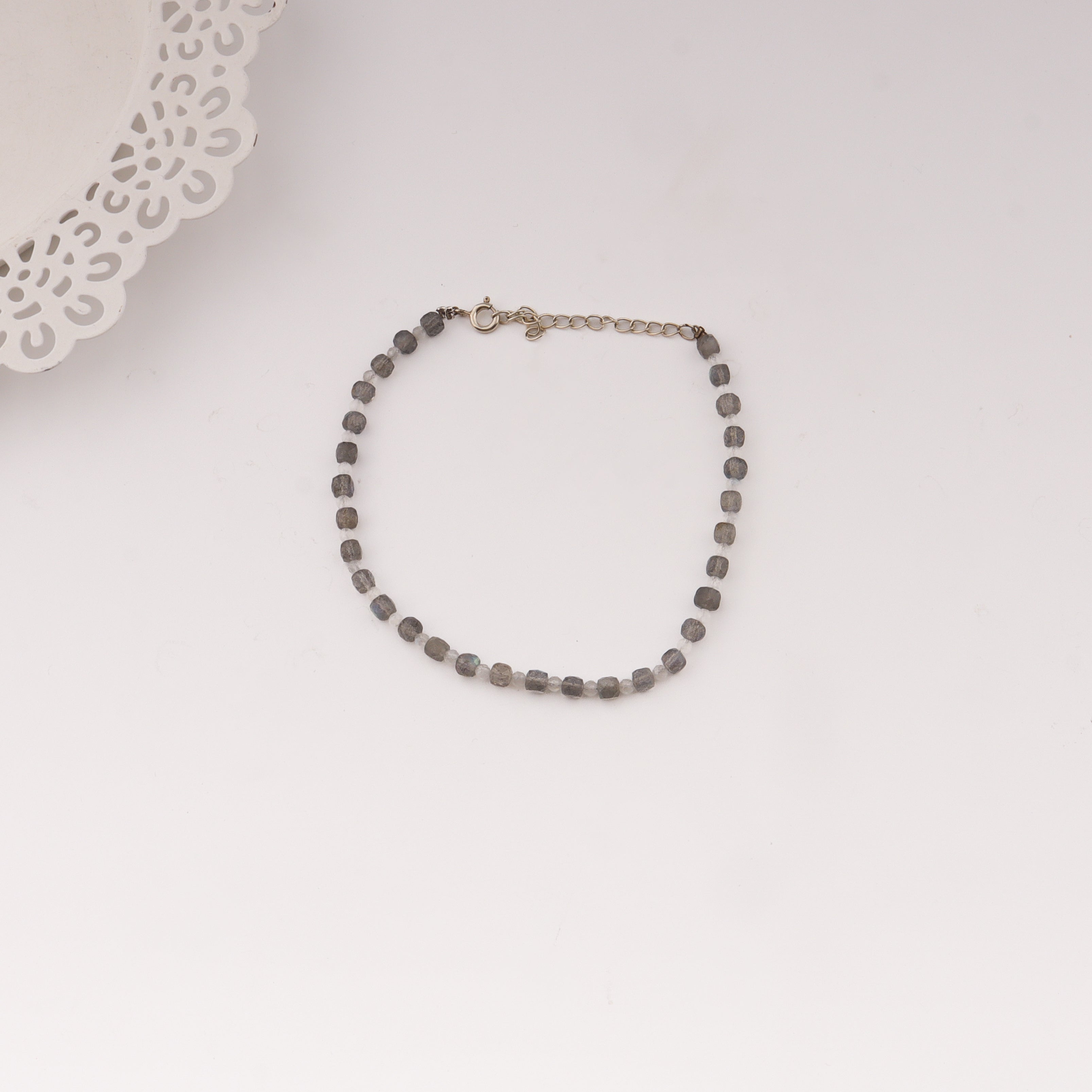 Anklet with Labradorite and Moon Stone