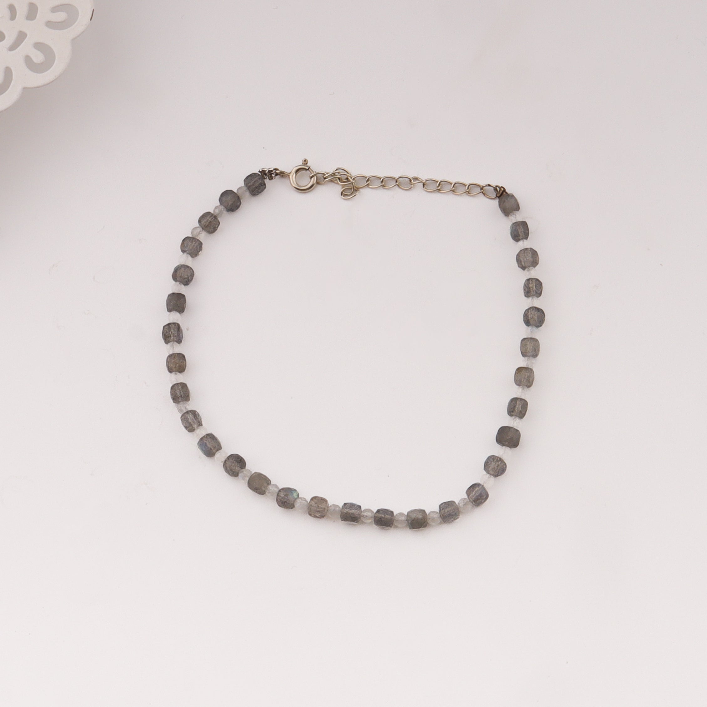 Anklet with Labradorite and Moon Stone