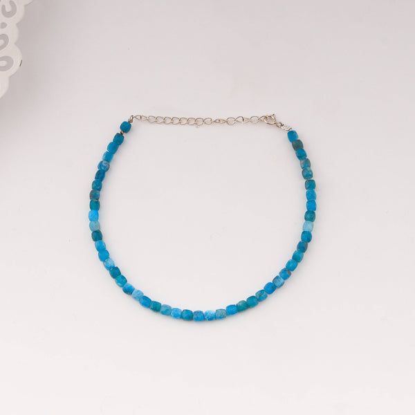 Blue Apatite Anklet - Oceanic Calm