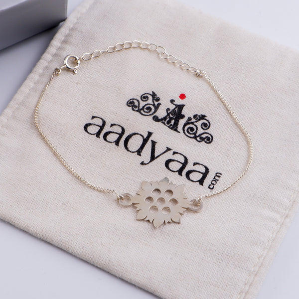 Silver Laser Cut Bracelet
