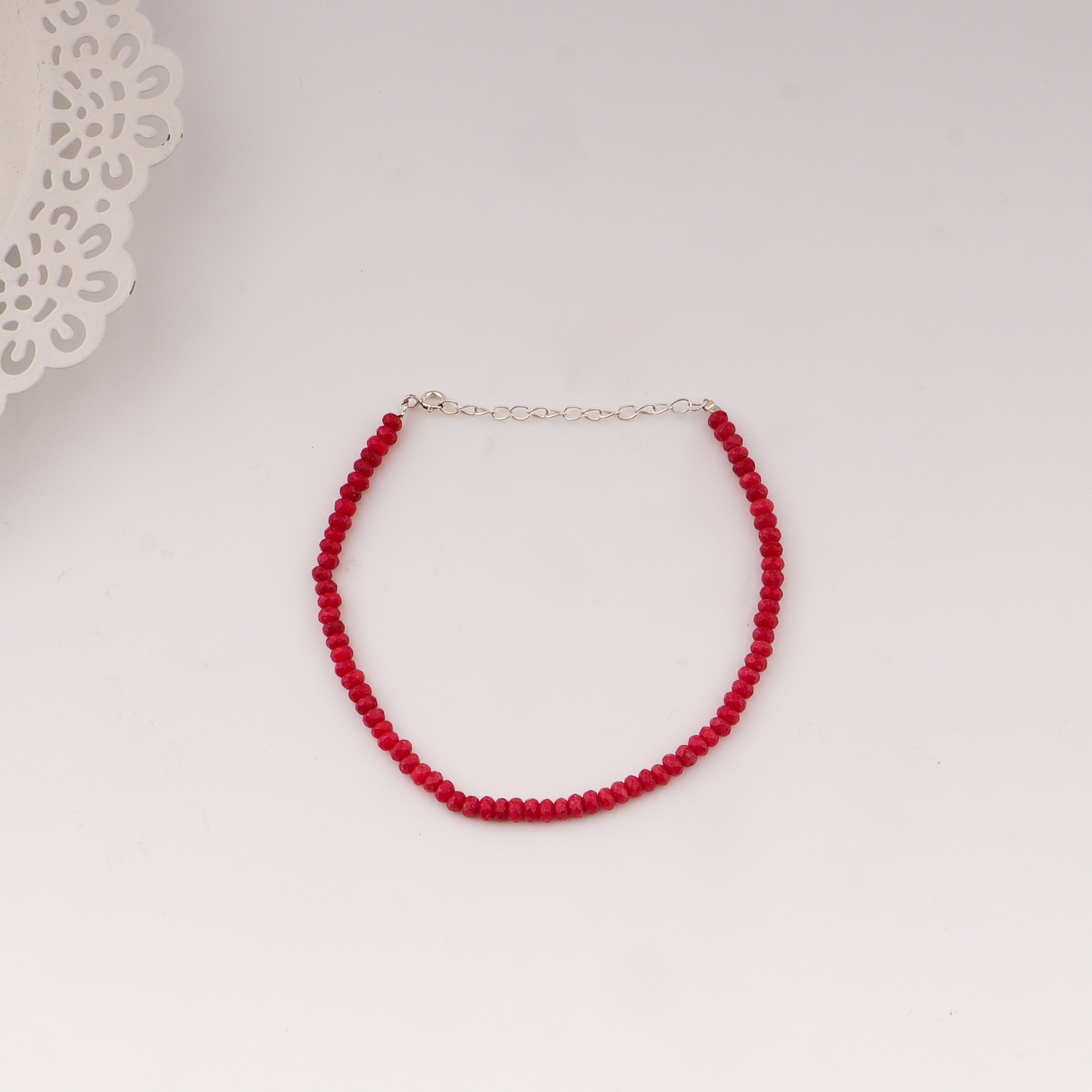 Anklet with Red Sapphire