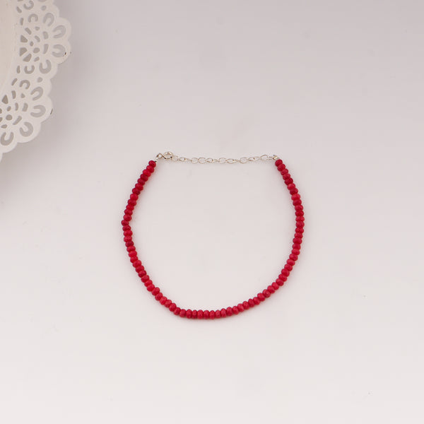 Red Sapphire Anklet