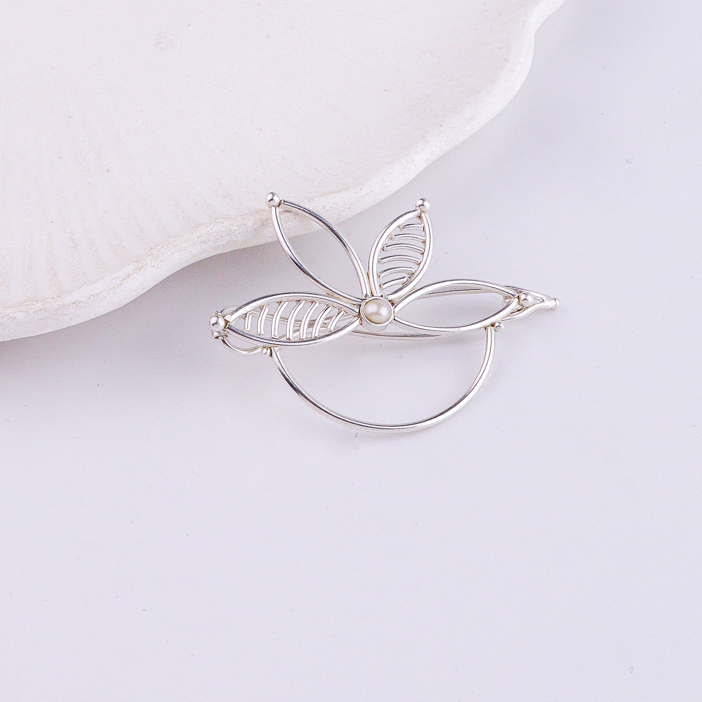 Pearl Flower Hairpin | 92.5 Sterling Silver